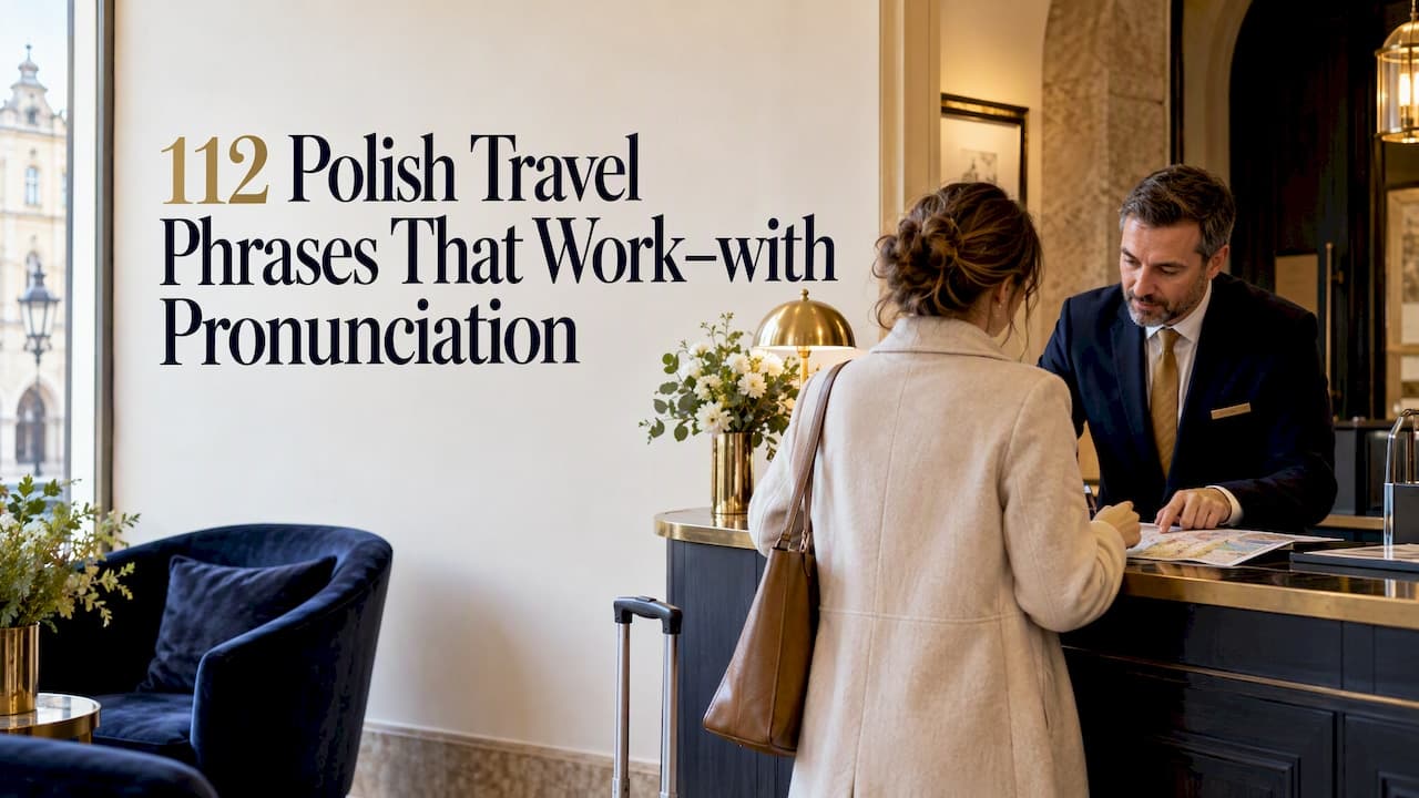 Polish Travel Phrases That Work, With Pronunciation and 112