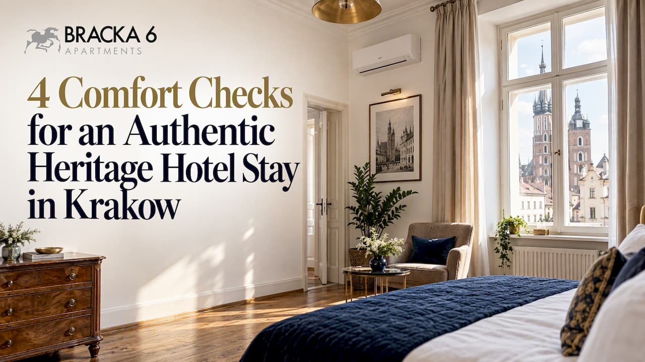 Heritage Hotels in Krakow: 4 Comfort Checks for an Authentic Stay